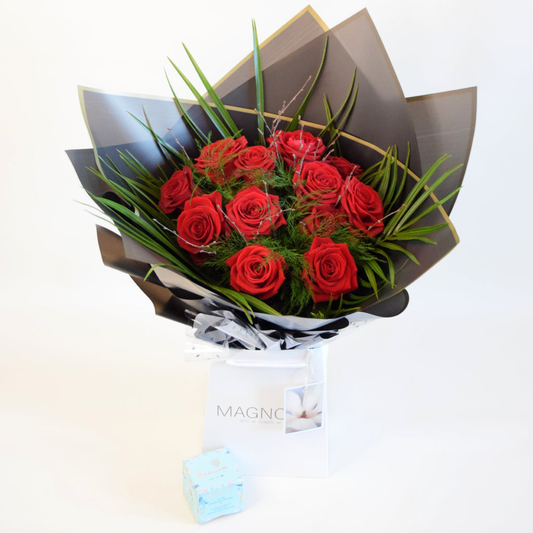 True Love Hand-Tied Bouquet & Chocs