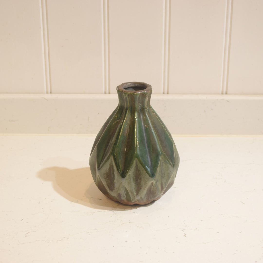 Green Ceramic Single Stem Vase - Magnolia the Florist 