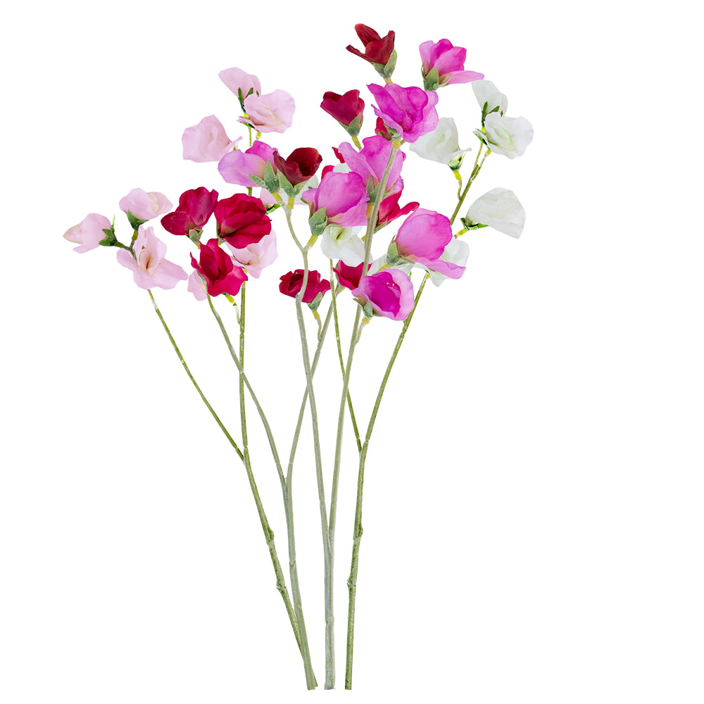 Sweet Pea 45cm - Magnolia the Florist These delightful Sweet Peas look as if they’ve been freshly picked and would brighten the dullest of days. Please note that colours vary.