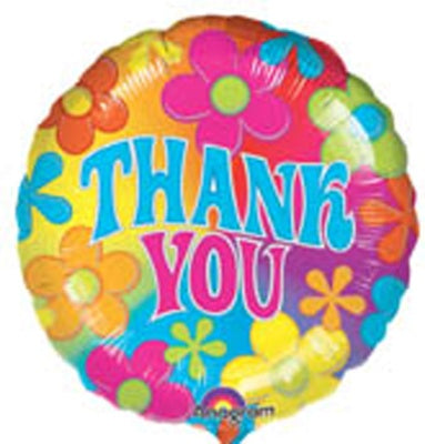 Thank You Foil Balloon - Magnolia the Florist Make a statement with this large foil balloon featuring the words "Thank You" in fun, bright colours. The perfect way to celebrate a special occasion or show your appreciation in a unique and eye-catching way.