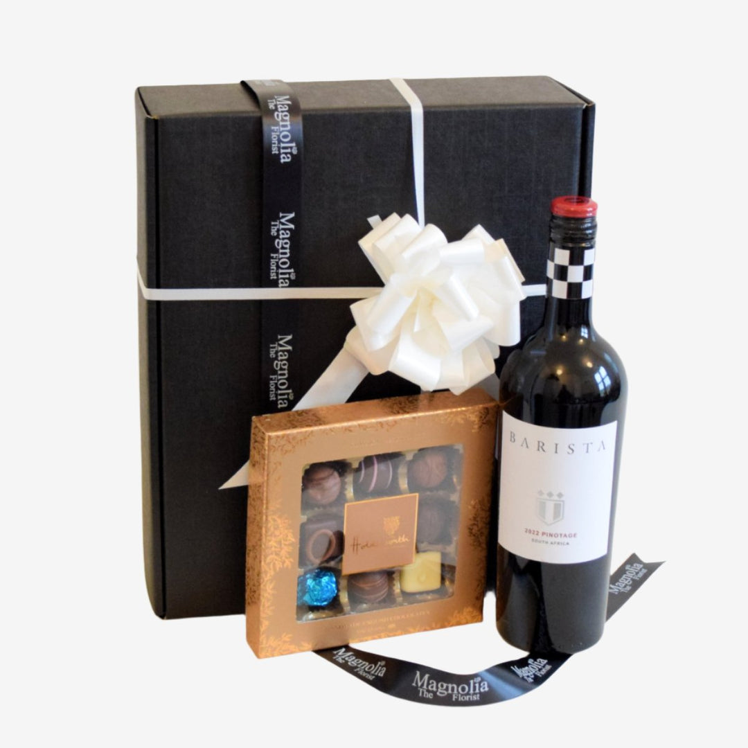 Red Wine and Chocolate Gift Box - Magnolia the Florist